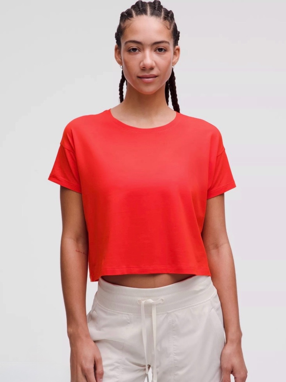 LULULEMON | Cates Short Sleeve Pima Cotton T-Shirt in Red-Coral, Size 4